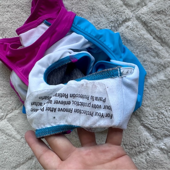 Speedo | "Heather Gray" Mesh Splice Thick Strap 1 Piece Swimsuit | Size 14 Girls - Picture 4 of 10